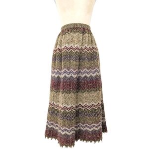 vintage 80's chevron knit skirt